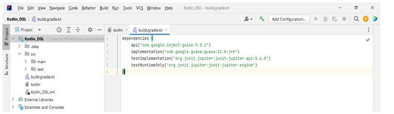 declare the dependencies using type-safe accessors