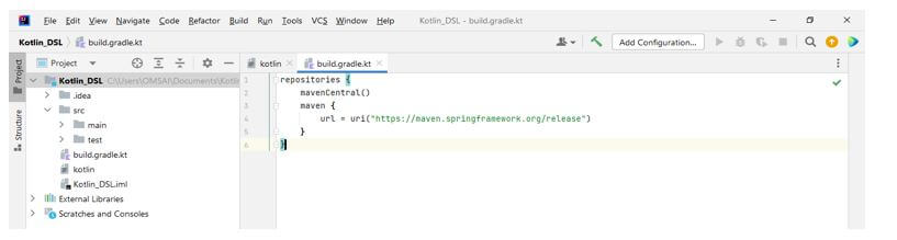 declare our project's built-in and custom repositories