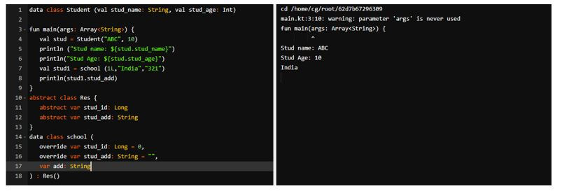 two data classes and the abstract class