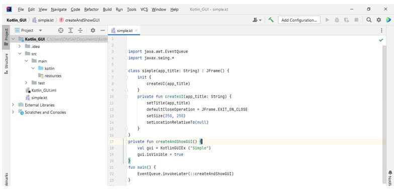 we are displaying the simple window on screen