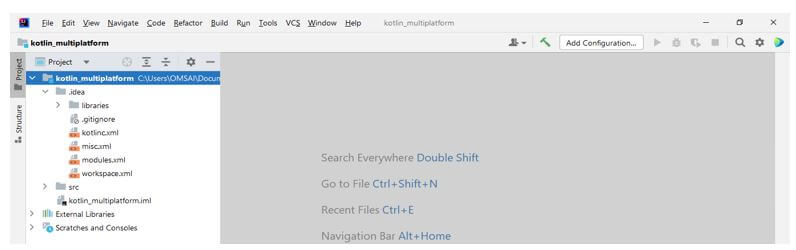 checking the structure of the created project
