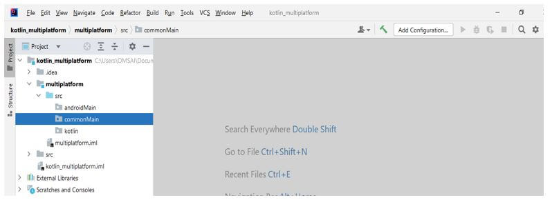we have created commonMain folder