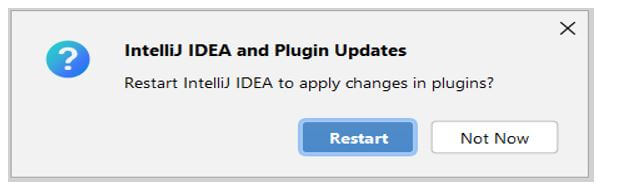we need to restart the Intellij idea