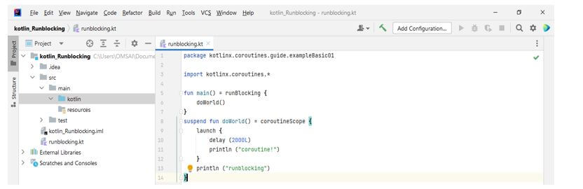 we are using coroutine scope