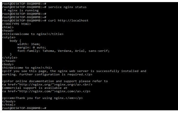 After running the curl command