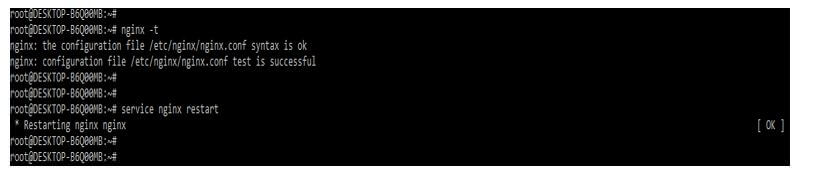 reboot the nginx server