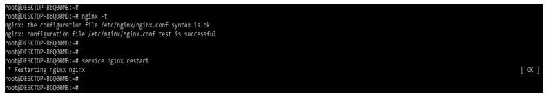 check the configuration and restart the server