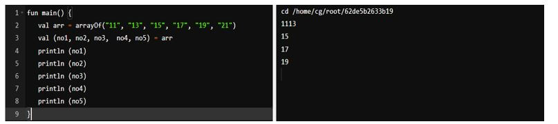 contains the many values