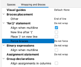 click on adjust code style setting