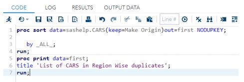 SAS Nodupkey 1