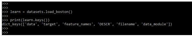loading the dataset name as load_boston