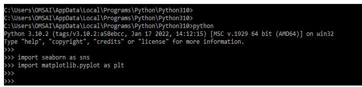 import the matplotlib and seaborn packages