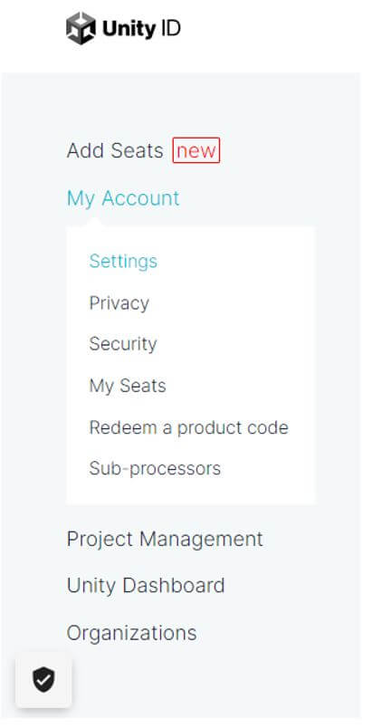 navigate to the My Account section