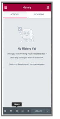 bottom panel by selecting history icon