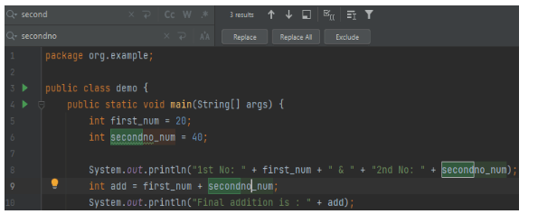 IntelliJ Find and Replace Buttons