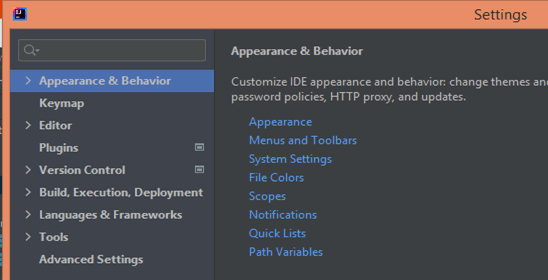 IntelliJ gitignore - Settings Option