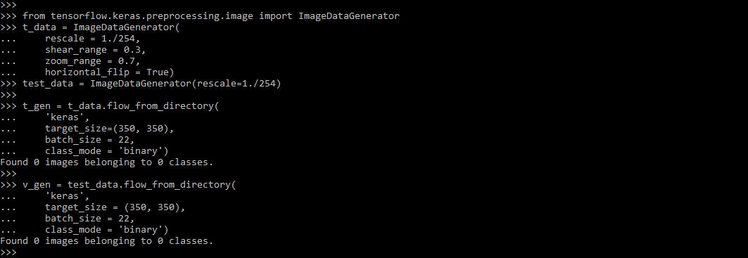 Keras Generator - data generators