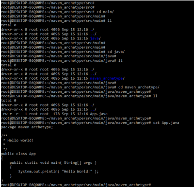 App.java file is created into project folder
