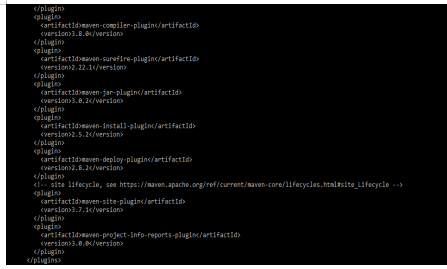 pom.xml file of project