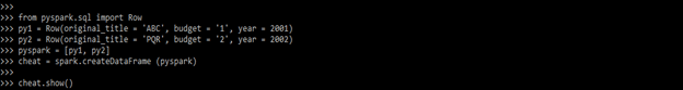PySpark Cheat Sheet Example 2