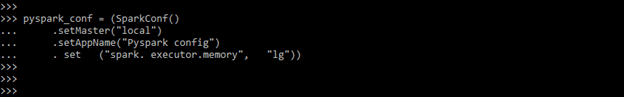 Pyspark cheat sheet Configuration 4