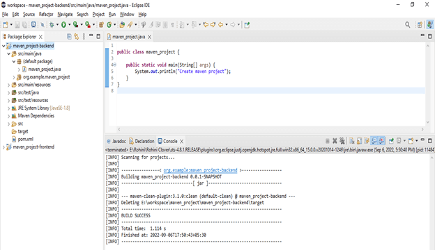 GUI for building the project