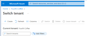 Azure Active Directory - Create option