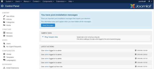 username and password