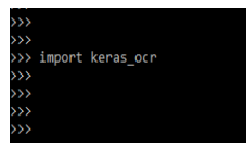Keras OCR - Installation