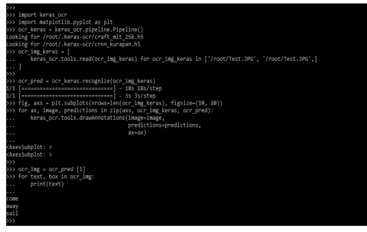 Keras OCR - Single Image