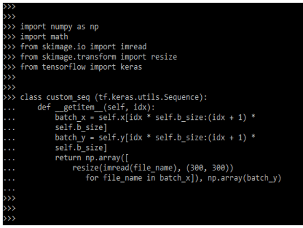 Defining Keras Utils Sequence