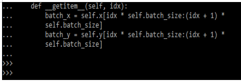 Using getitem method