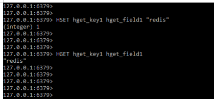 hset command with hget