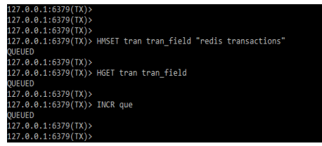 Redis Transactions- Queue all commands