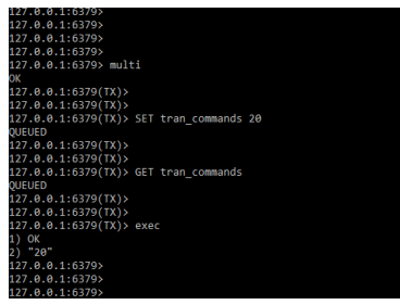 multi and exec commands