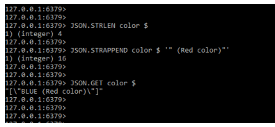 RedisJSON - string operation