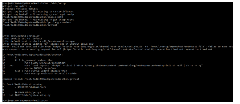 RedisJSON - installing the dependencies