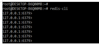 login into the redis cli