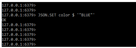 RedisJSON - set command with json