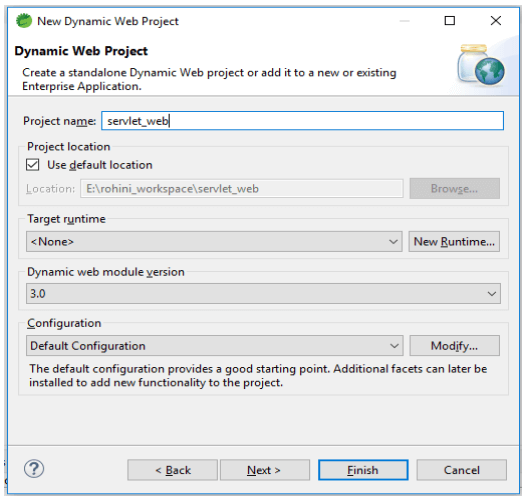 Servlet web.xml - Name to the project