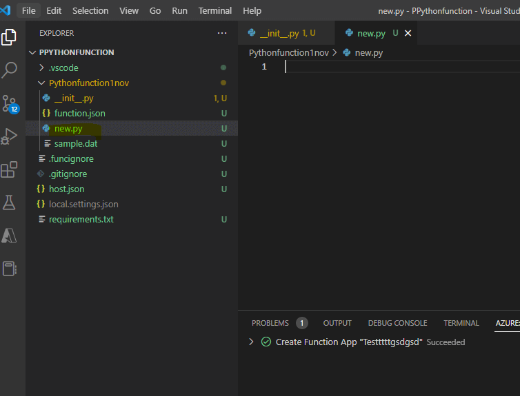 python file in our IDE visual studio code