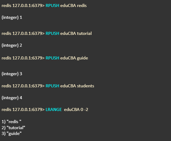 Redis LRANGE - Command