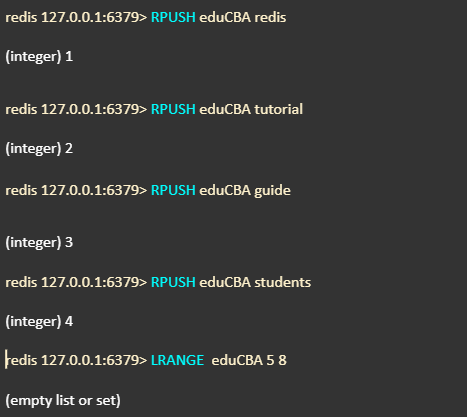 Redis LRANGE - Empty List