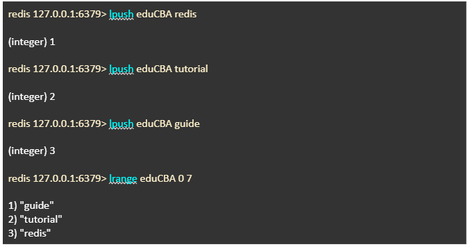Redis Data Types - Lists
