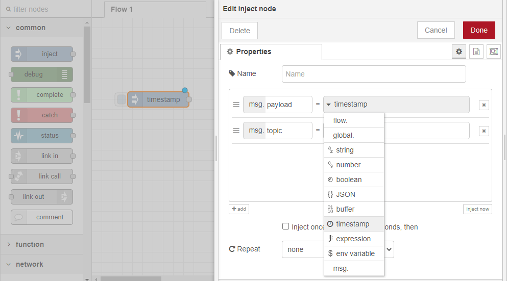 creating the JSON data