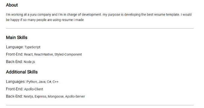 ReactJS Projects for Resume Template