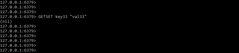 Redis GETSET - NIL value