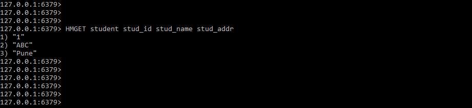 Redis HMGET - three fields