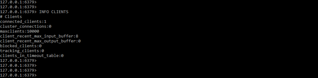 Retrieving Redis INFO