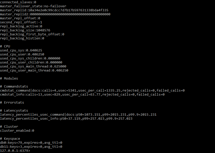 Redis INFO Parameters